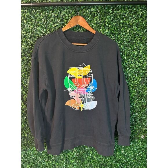 Lululemon Sweatshirt Womens Black Pullover Perfectly Oversized Pride Graphic Lar - Picture 1 of 4